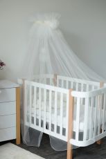 Балдахін з помпонами Baby Veres молочний